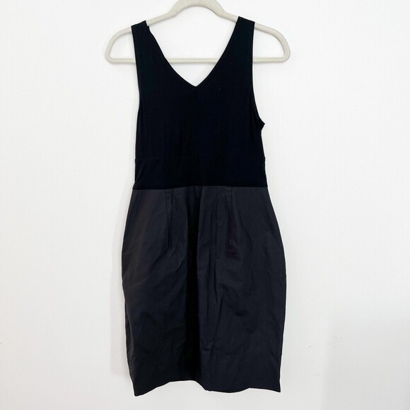 DKNY Womens Black Sleeveless Tulip Dress Sz 10 Knee Length Classy Minimalist Mix - Picture 11 of 13